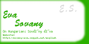 eva sovany business card